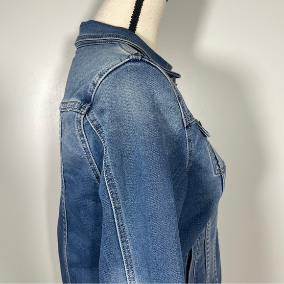 Eight Two Blue White Wash Collared Long Sleeve Denim Jacket SP - Picture 7 of 11